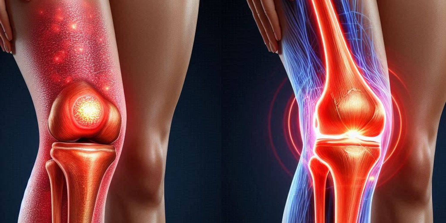 knee pain before and after red light therapy