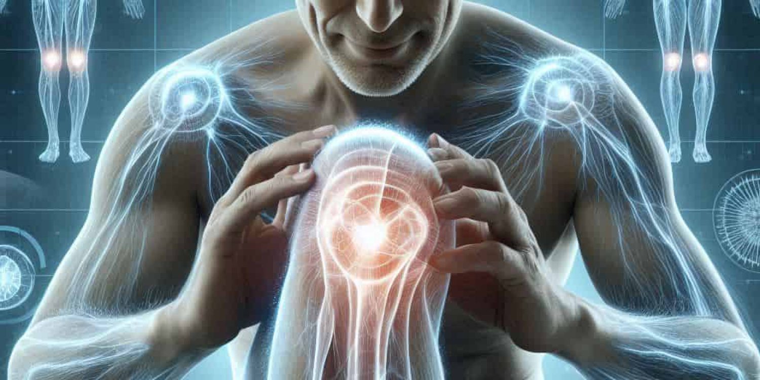 patient with arthritis receiving electrotherapy on their knees