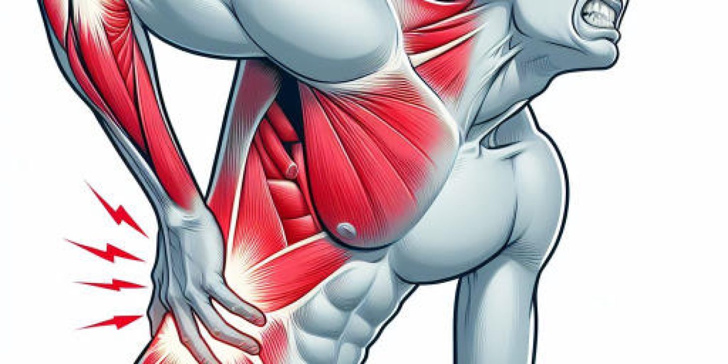 person experiencing a back muscle spasm